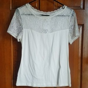 NWT White Lace Blouse H&M